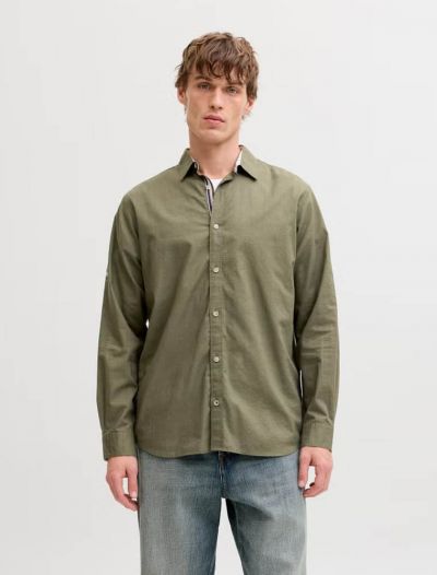Camicia manica lunga Jack & Jones - olive