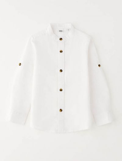 Camicia manica lunga lino I Do - bianco