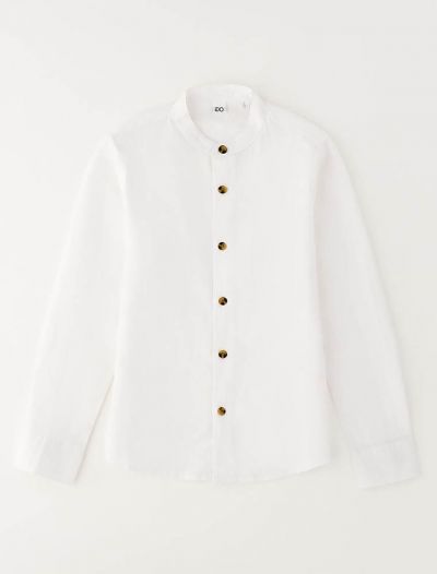 Camicia manica lunga lino I Do - bianco