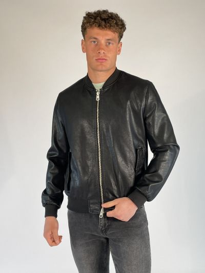 Giubbino ecopelle Over-d - nero