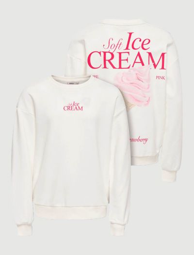 Maglia in felpa Only - cloud dancer