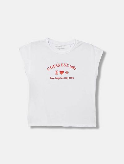T-shirt manica corta Guess - bianco