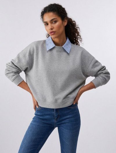 Maglia in felpa Liu Jo - grigio