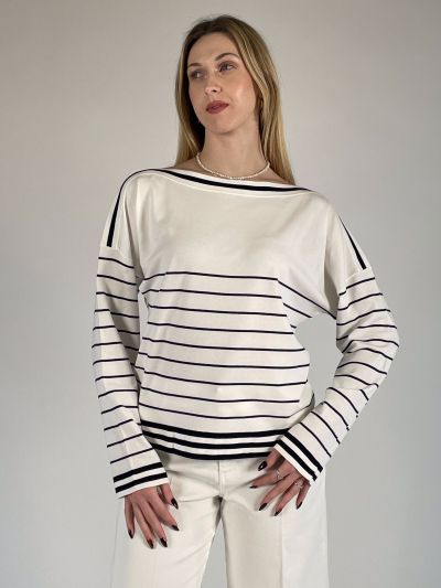 Maglia manica lunga 24j By Pennyblack - avorio blu