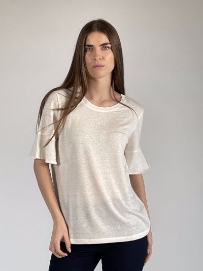 T-shirt manica corta Pennyblack - avorio