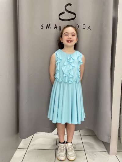 Abito manica corta elegante Kocca - azzurro