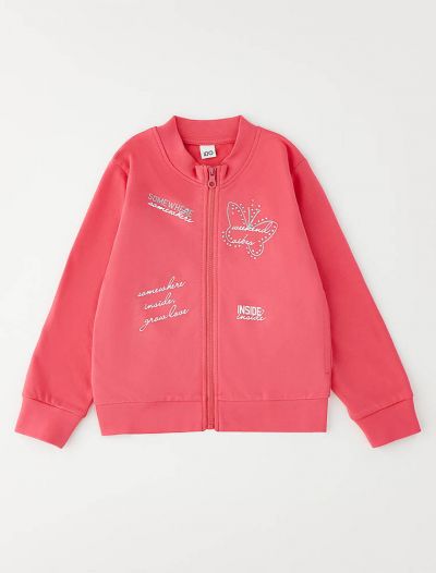 Maglia in felpa aperta I Do - corallo