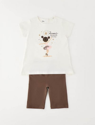 Completo maglia e pantalone corto I Do - marrone