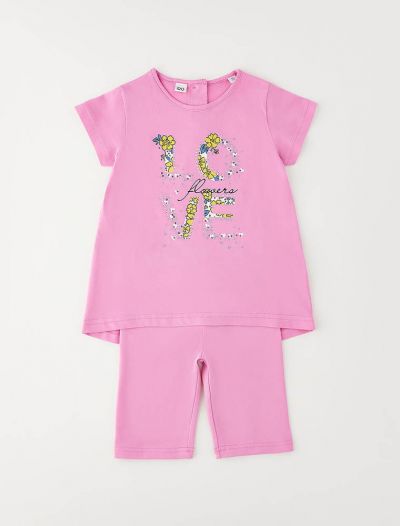 Completo maglia e pantalone corto I Do - rosa