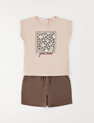 Completo maglia e pantalone corto I Do - marrone