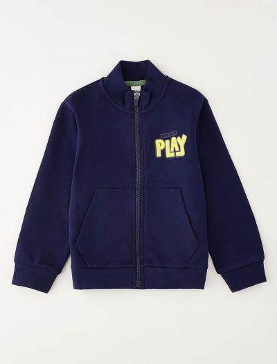 Maglia in felpa aperta I Do - navy