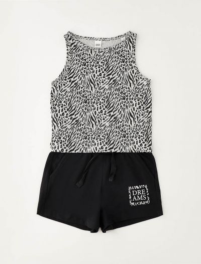 Completo canotta e pantalone corto I Do - grigio nero