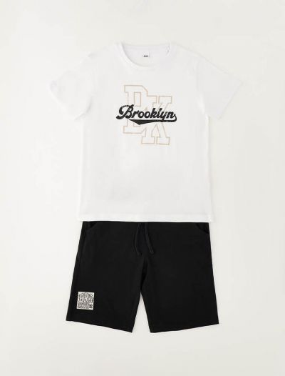 Completo maglia e pantalone corto I Do - white
