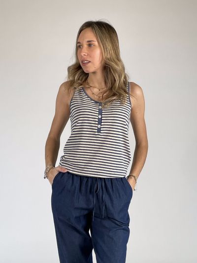 Canotta Kocca - bianco azzurro