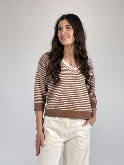 Maglia manica lunga Kocca - panna fango