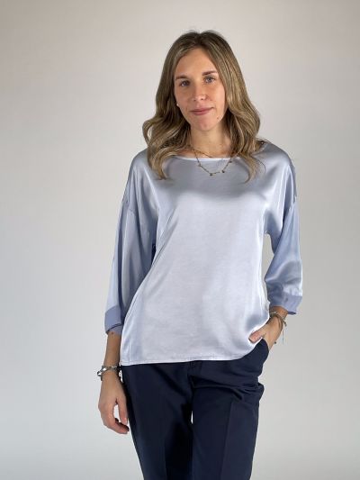 Camicia manica lunga giovane Kocca - azzurro polvere