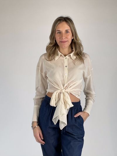 Camicia manica lunga giovane Kocca - latte