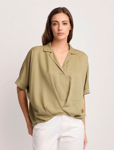 Camicia manica corta Kocca - verde sabbia
