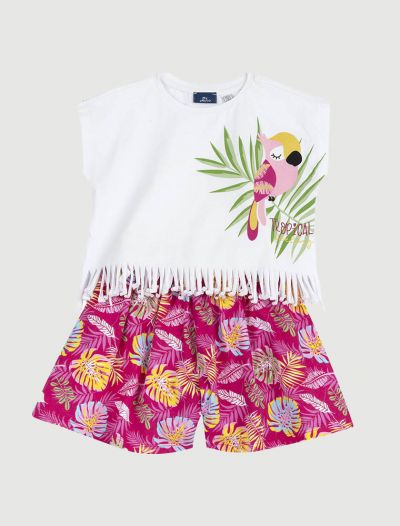 Completo maglia e pantalone corto Chicco - bianco