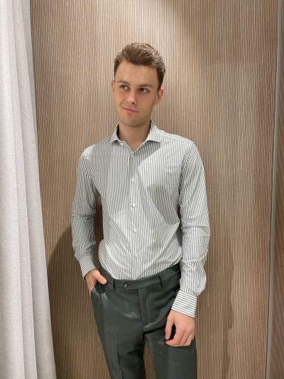 Camicia manica lunga Xacus - bianco verde