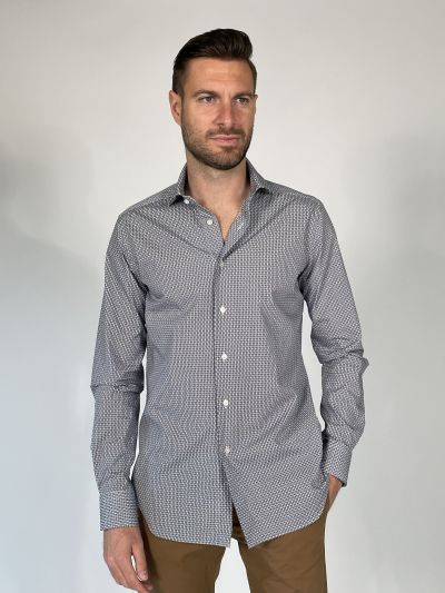 Camicia manica lunga Xacus - blu cammello