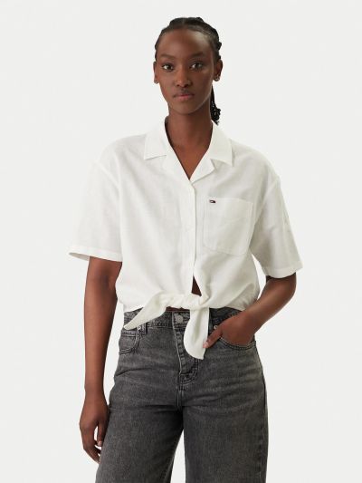 Camicia manica corta Tommy Jeans - ecru