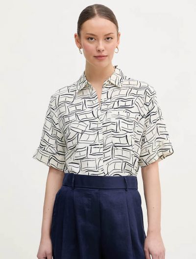 Camicia manica corta Tommy Hilfiger - bianco blu