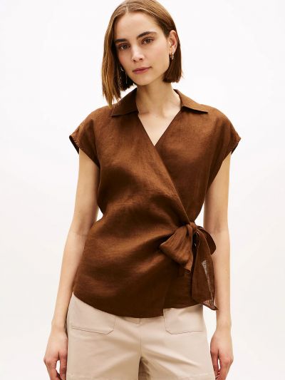 Camicia manica corta Tommy Hilfiger - brown