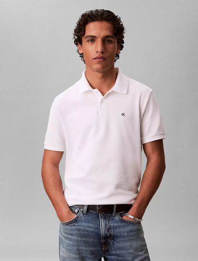 Polo manica corta Calvin Klein - bright white