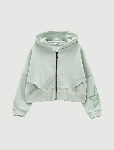 Felpa sportiva aperta Melby - menta