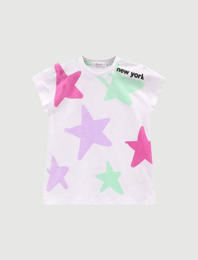 T-shirt manica corta sportiva Melby - bianco