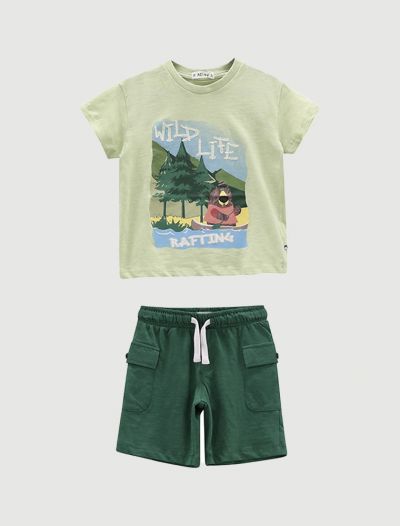 Completo maglia e pantalone corto Melby - verde