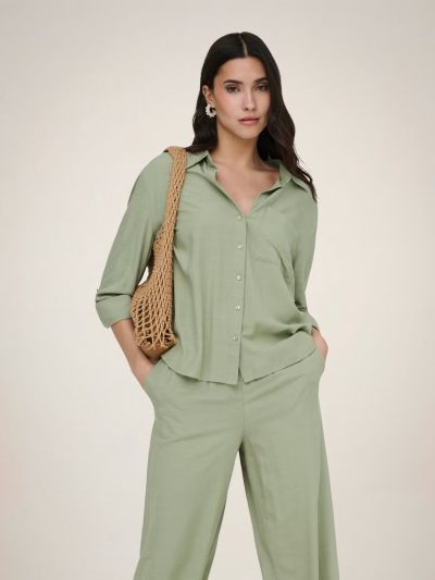 Camicia manica lunga Jdy - verde salvia