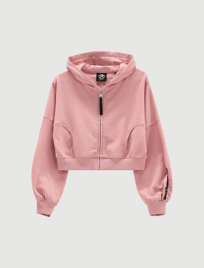 Felpa sportiva aperta Uncoventional - rose