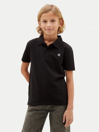 Polo manica corta Calvin Klein - black