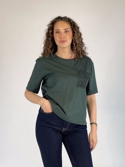 T-shirt manica corta Emme - verde scuro