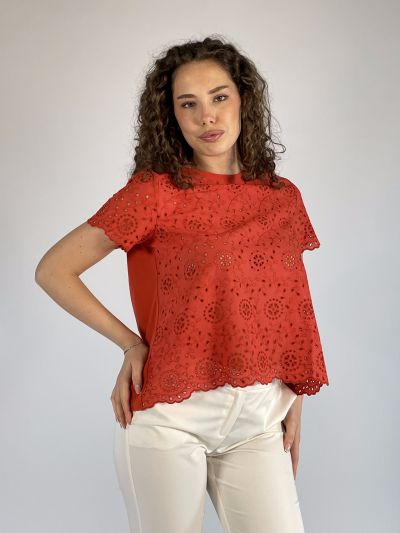 T-shirt manica corta Emme - geranio