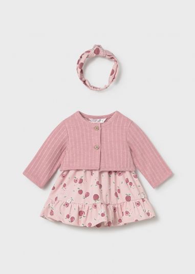 Abito manica corta Newborn - rosa