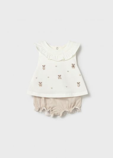 Completo 2 pezzi Newborn - grano