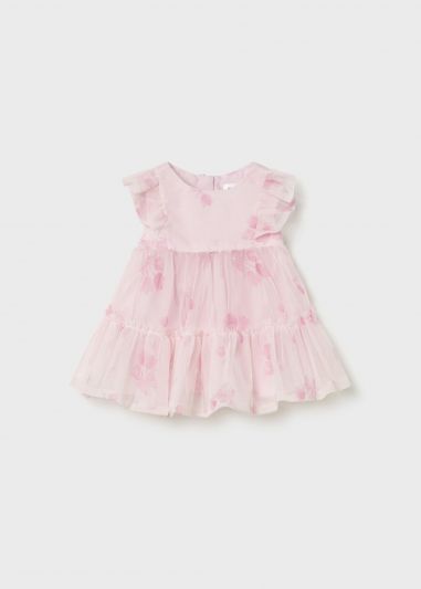 Abito manica corta elegante Newborn - rosa