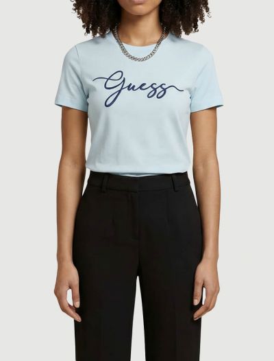 T-shirt manica corta sportiva Guess - blu chiaro