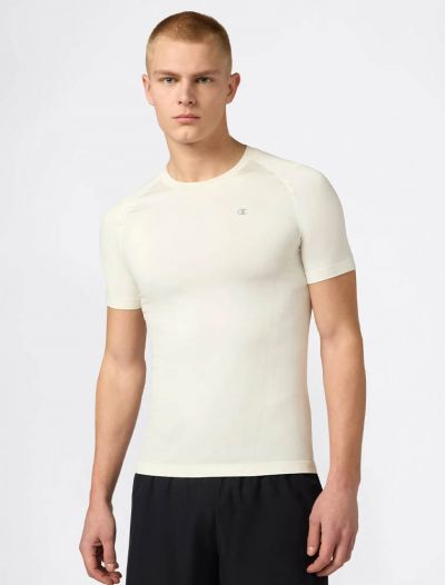 T-shirt manica corta sportiva Champion - ecru
