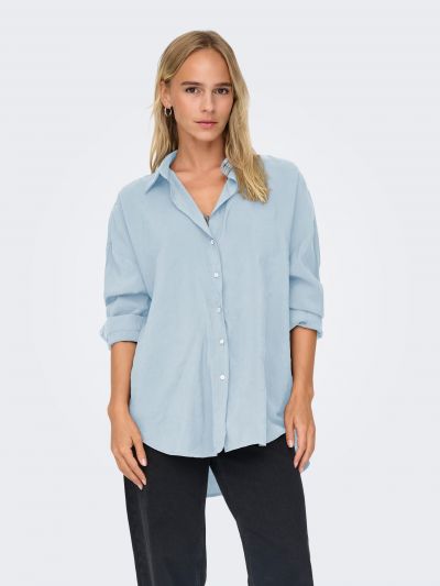 Camicia manica lunga giovane Only - azzurro