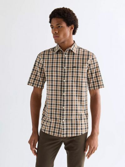 Camicia manica corta casual Wrangler - kaki