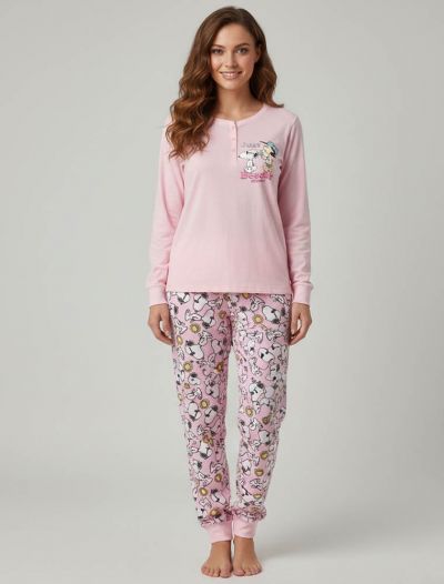 Pigiama lungo Cartoni - rosa