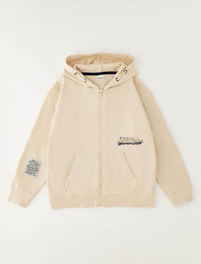 Maglia in felpa aperta I Do - ecru