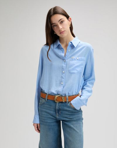 Camicia manica lunga Lee - azzurro