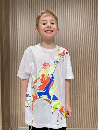 T-shirt manica corta sportiva Jordan - bianco