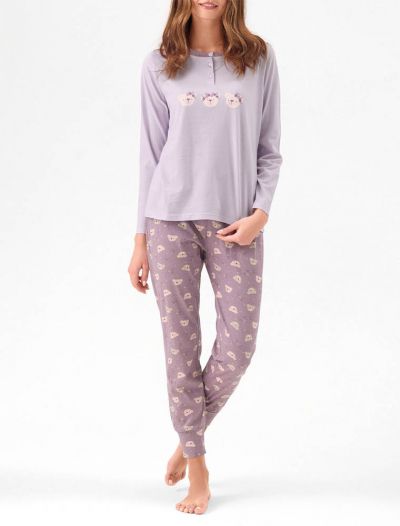 Pigiama lungo Infiore - malva