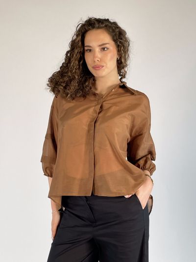 Camicia manica lunga Iblues - cacao